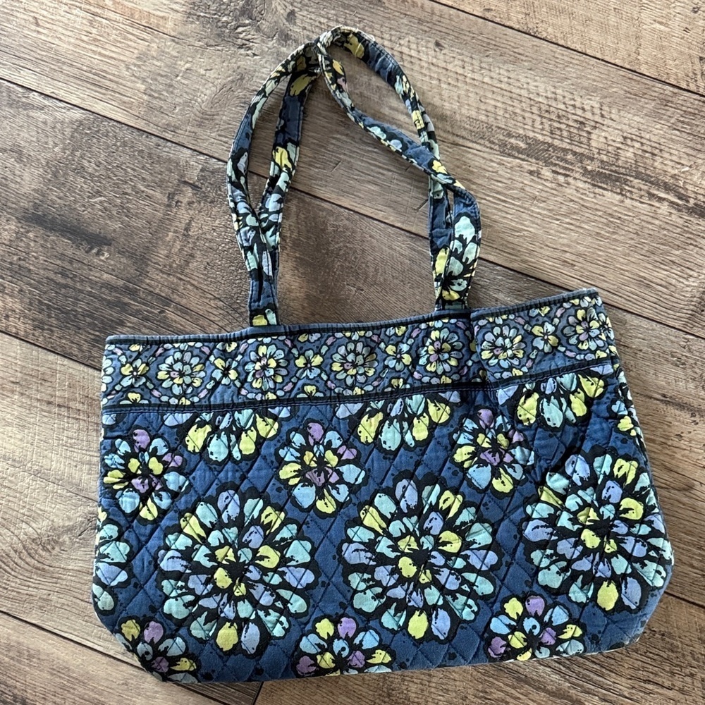 Vera Bradley Blue and Yellow Floral Tote‎